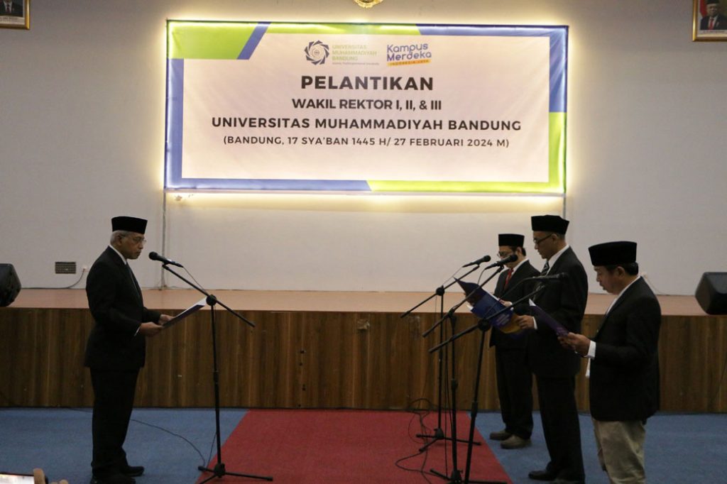 Tiga Wakil Rektor Universitas Muhammadiyah Bandung Resmi Dilantik CirebonMU